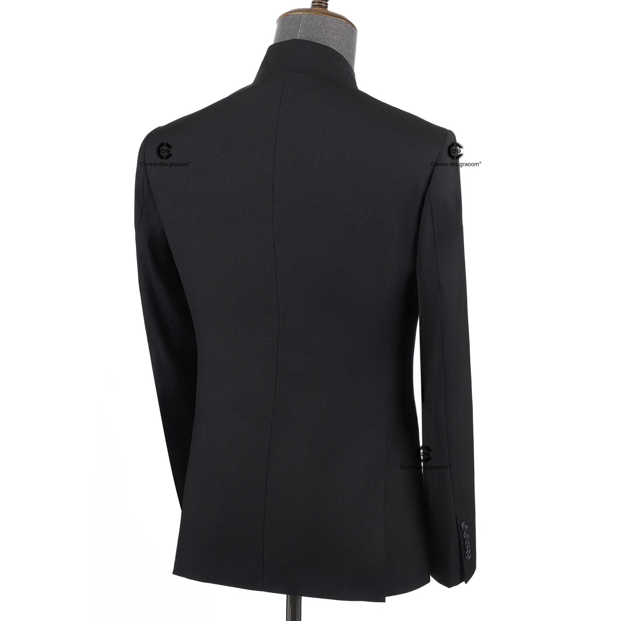 Cenne Des Graoom 2026 Mandarin Collar Suit Traditional Chinese Tunic Clothing Jacket Pants Formal Casual Official Daily Wear