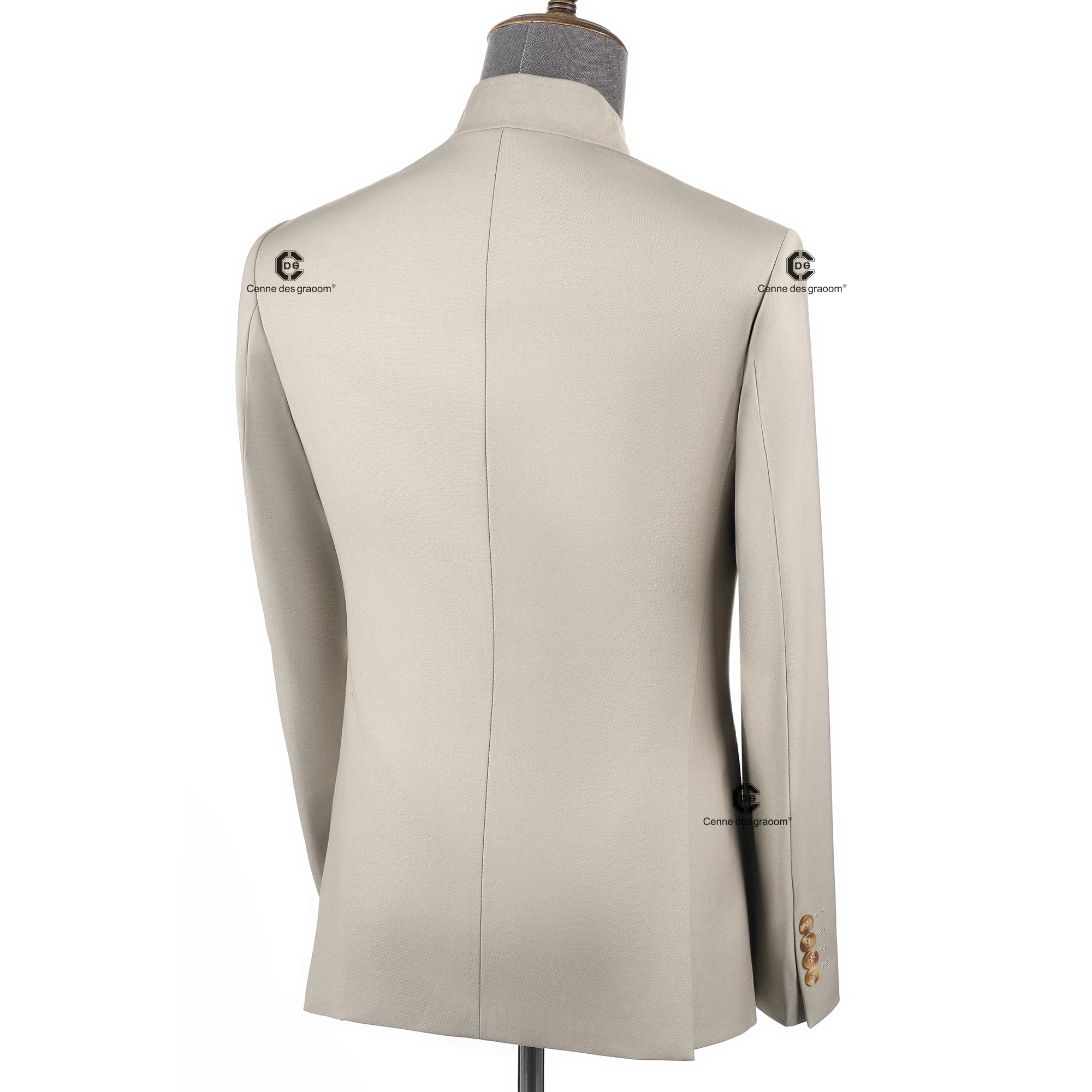 Cenne Des Graoom 2026 Mandarin Collar Suit Traditional Chinese Tunic Clothing Jacket Pants Formal Casual Official Daily Wear