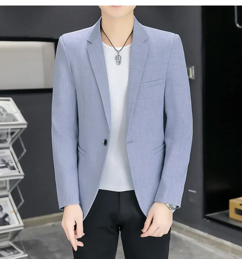 Blazer Men's Fashion Business Gentleman Groom Professional Gentleman Form-fitting Versatile Casual Formal Wear High-end Blazer