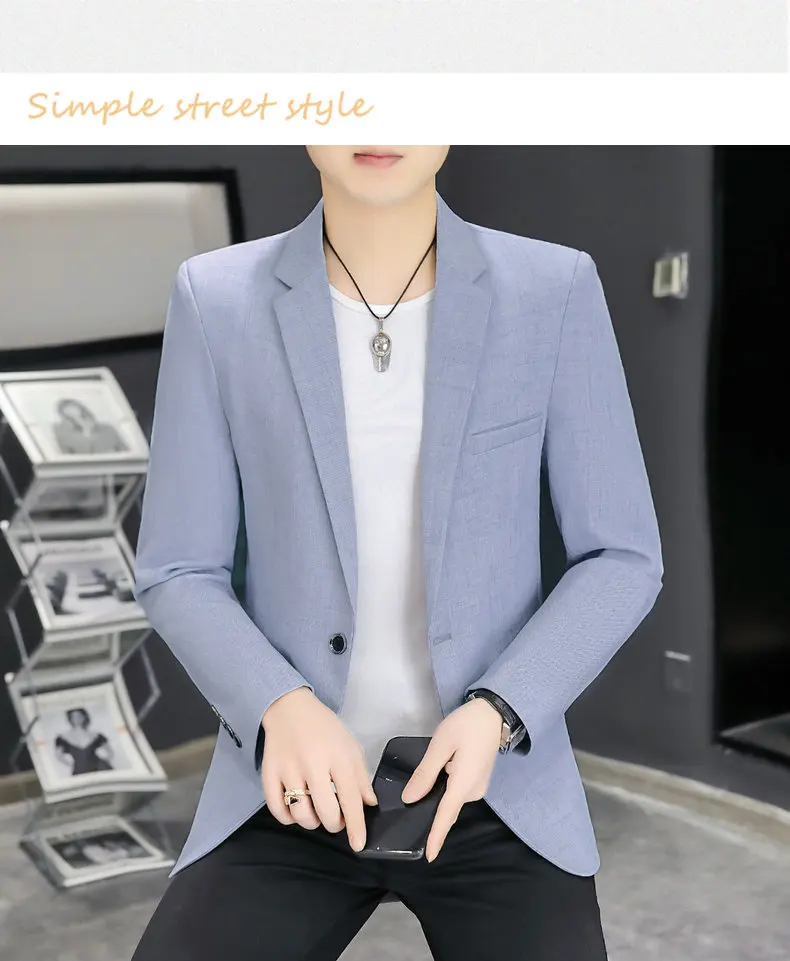 Blazer Men's Fashion Business Gentleman Groom Professional Gentleman Form-fitting Versatile Casual Formal Wear High-end Blazer