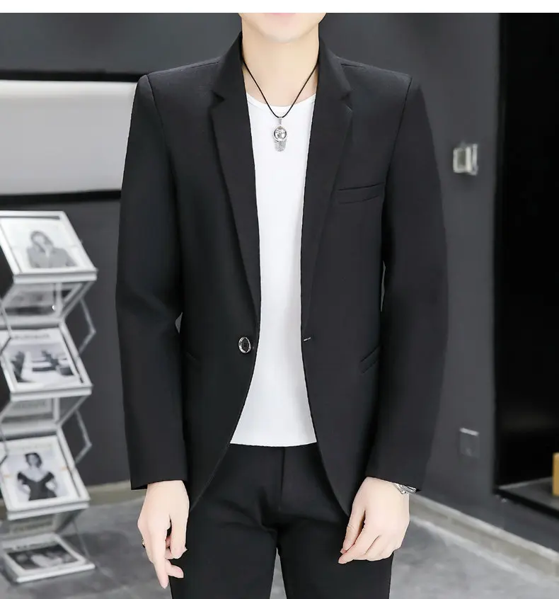 Blazer Men's Fashion Business Gentleman Groom Professional Gentleman Form-fitting Versatile Casual Formal Wear High-end Blazer
