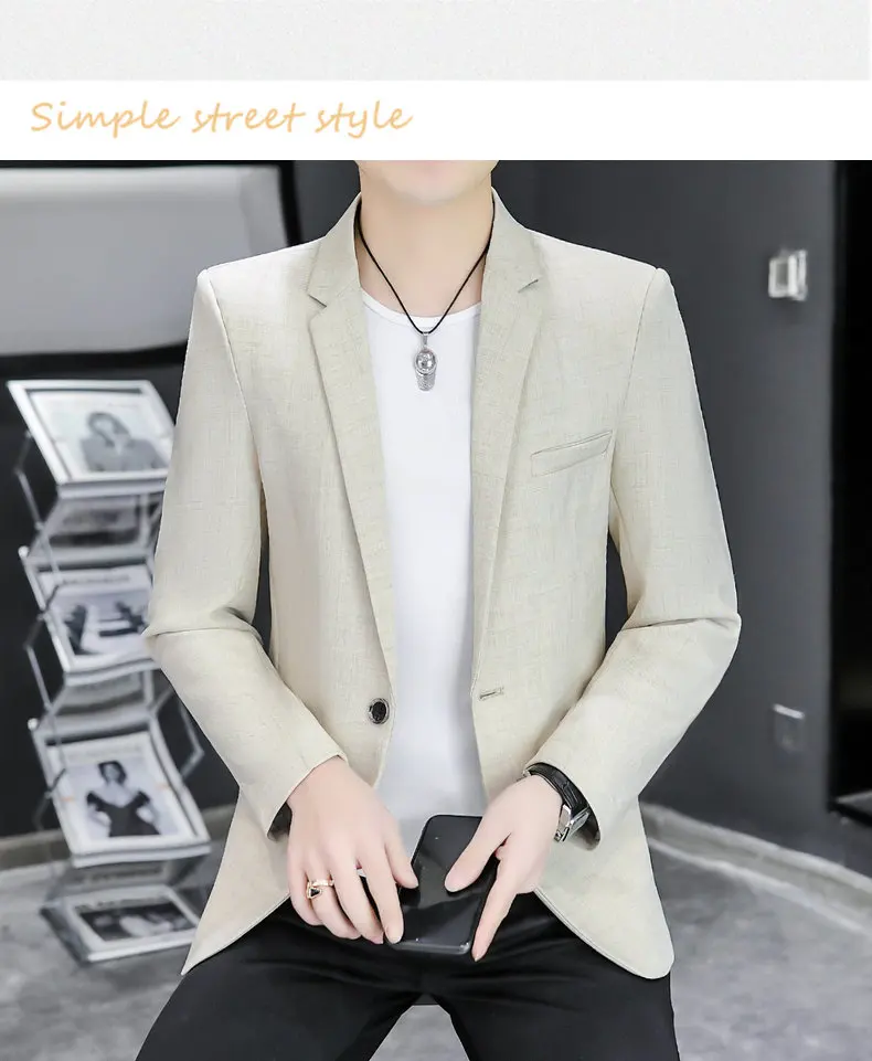 Blazer Men's Fashion Business Gentleman Groom Professional Gentleman Form-fitting Versatile Casual Formal Wear High-end Blazer
