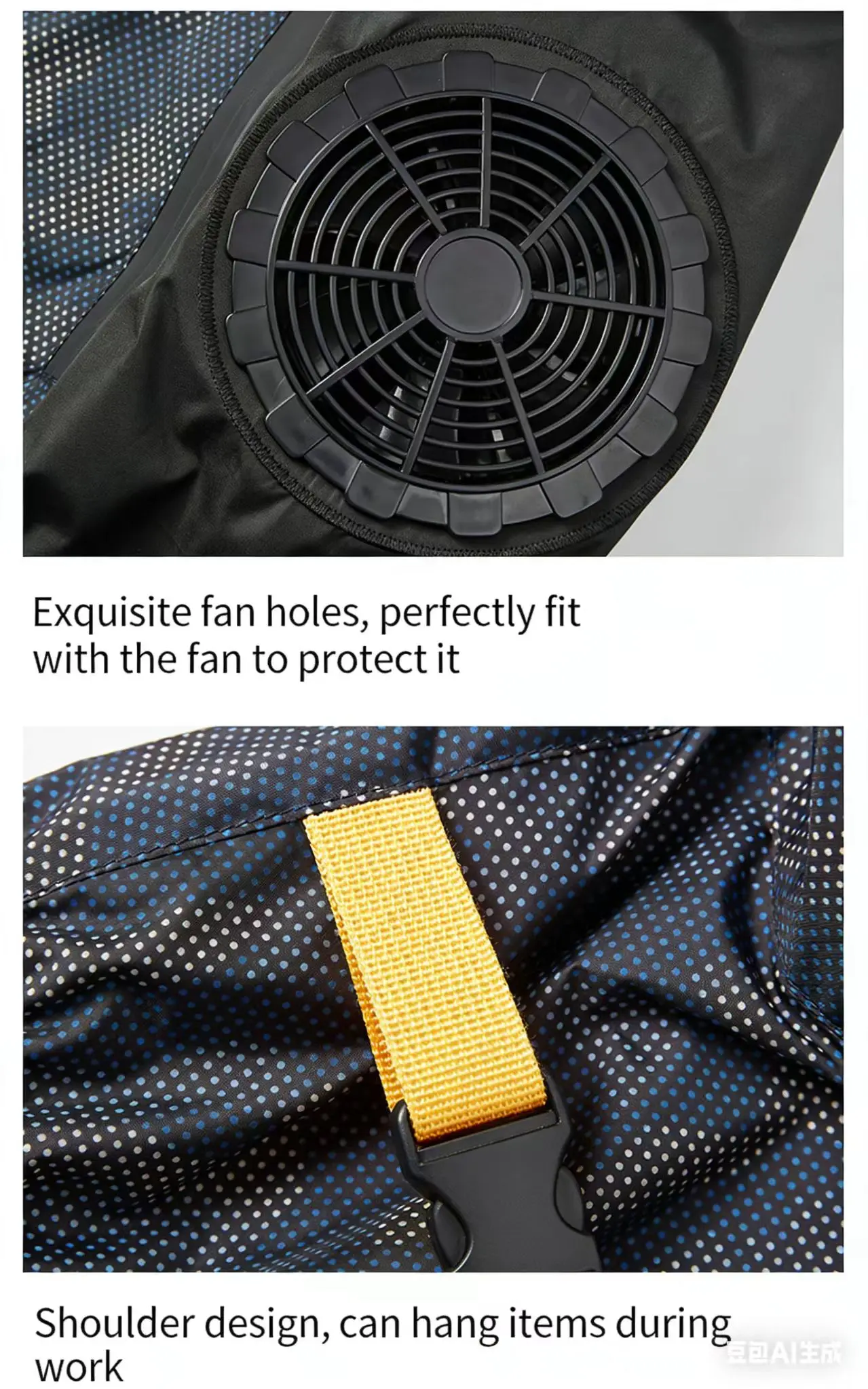 Summer Sports Fan Air-Conditioning Clothing, Cool and Lightweight for Men and Women, Travel Brand Outdoor Vest, Jacket, Sun Protection Windbreaker, Fishing Workwear