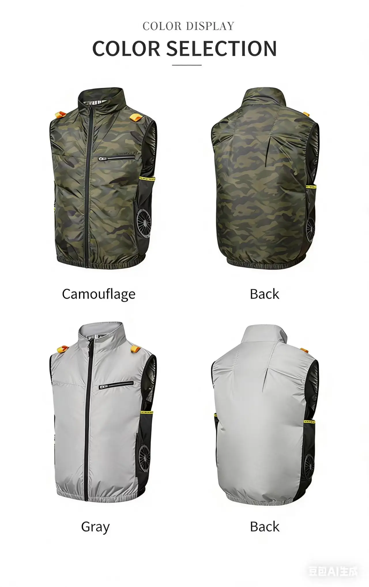 Summer Sports Fan Air-Conditioning Clothing, Cool and Lightweight for Men and Women, Travel Brand Outdoor Vest, Jacket, Sun Protection Windbreaker, Fishing Workwear