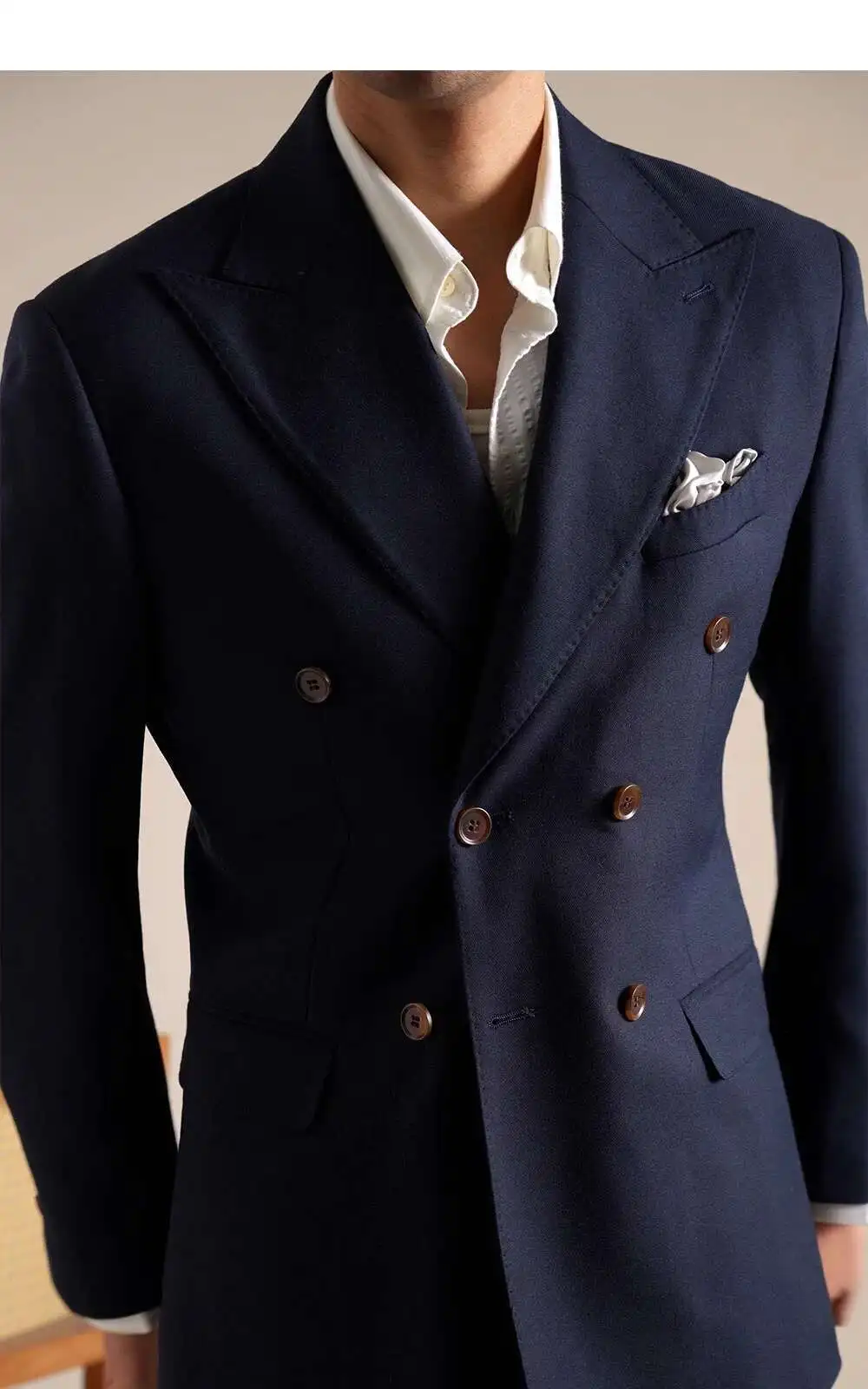 Double Breasted Wedding Suit Men Tuxedo Suit Smoking Homme Mariage Traje Novio 2024 Wool Italian Blazers Suit For Men's Business