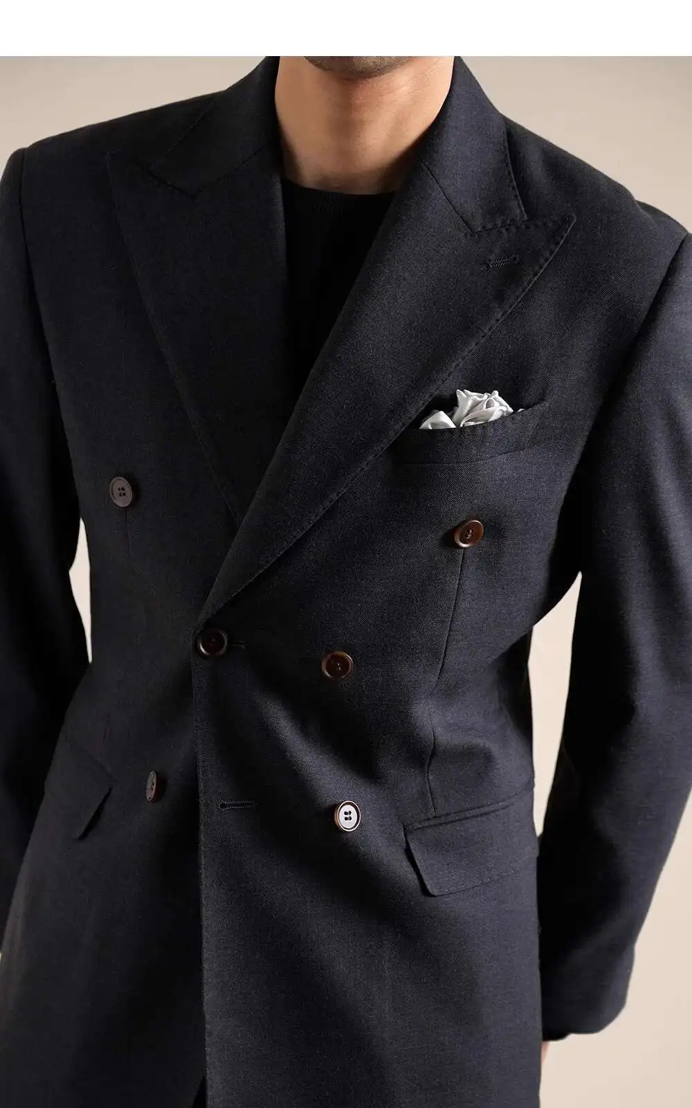 Double Breasted Wedding Suit Men Tuxedo Suit Smoking Homme Mariage Traje Novio 2024 Wool Italian Blazers Suit For Men's Business