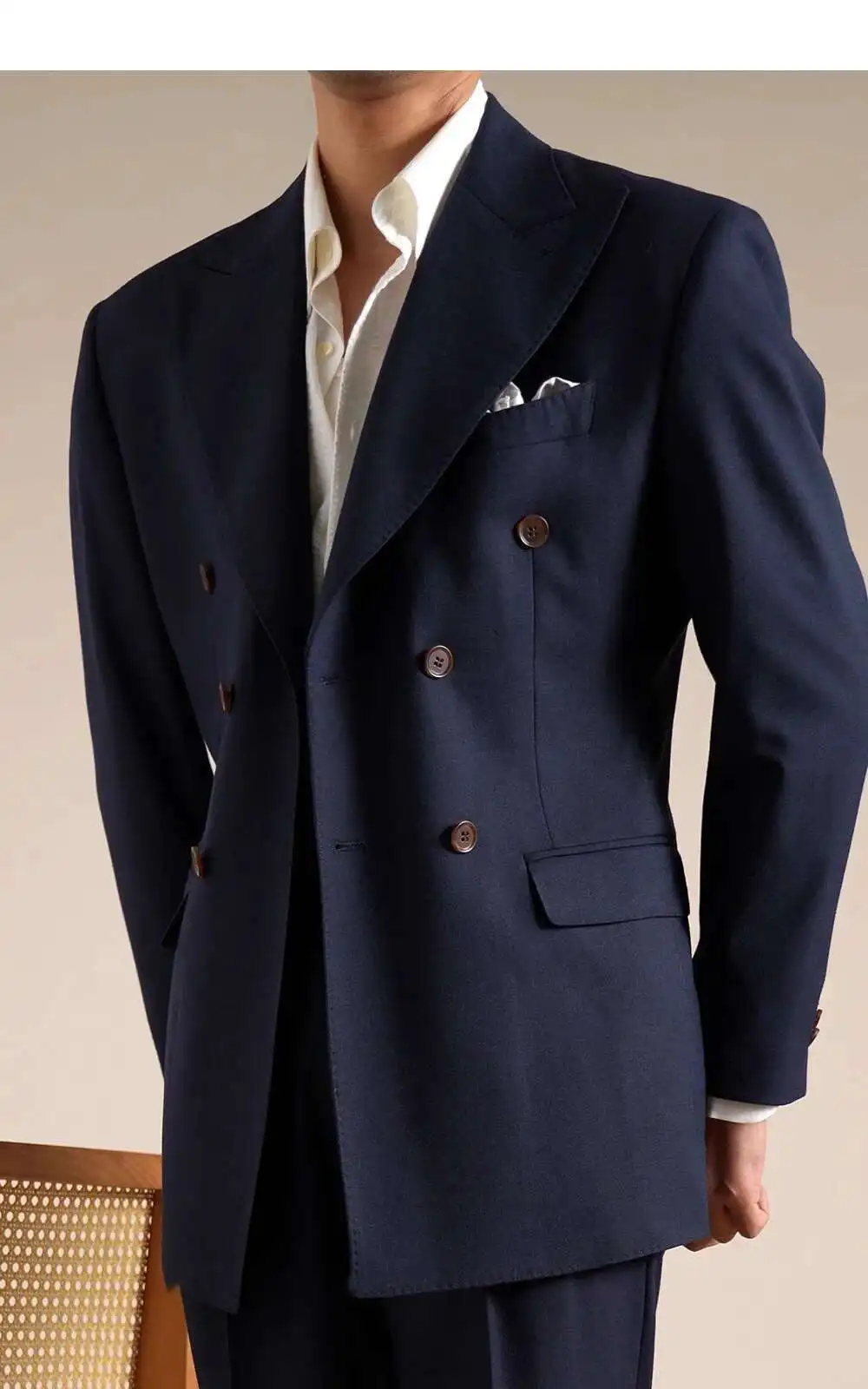 Double Breasted Wedding Suit Men Tuxedo Suit Smoking Homme Mariage Traje Novio 2024 Wool Italian Blazers Suit For Men's Business