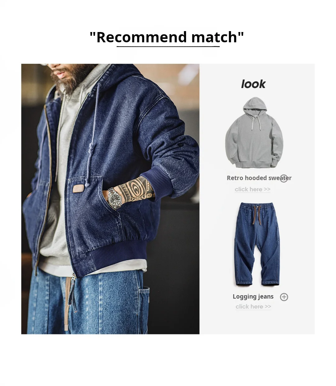 Maden Vintage J130 Heavyweight Hooded Jacket Canvas Classic Short Zip Front Solid Color Outerwear for Men Autumn Streetwear Coat