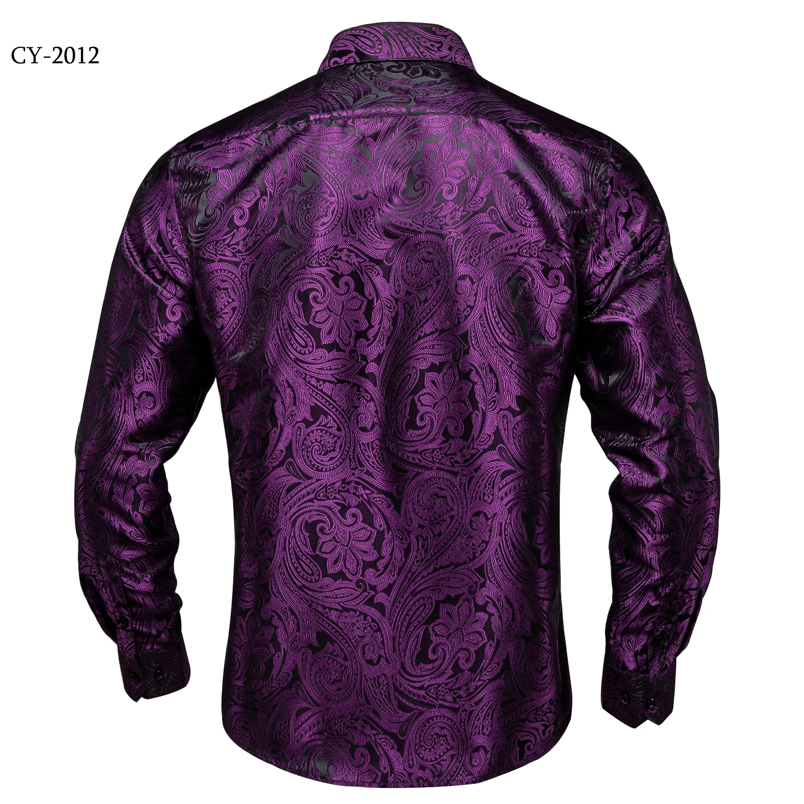 Men's Business Dress Shirts Black Gold Long Sleeve Formal Button-Down Collar Social Slim Fit Shirt Spring Man Casual Blouse