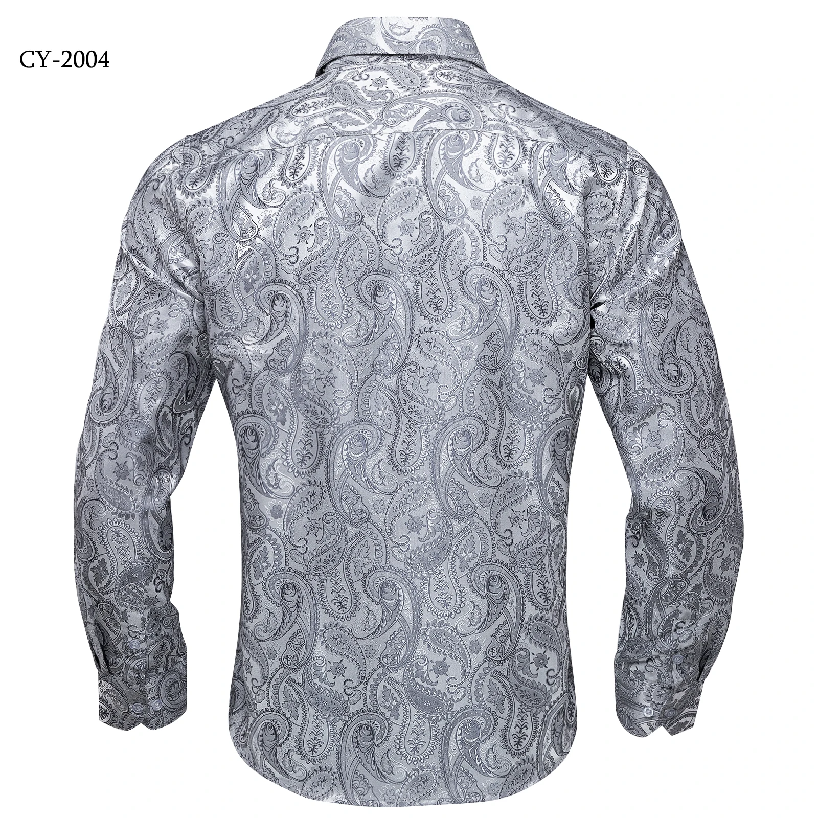 Men's Business Dress Shirts Black Gold Long Sleeve Formal Button-Down Collar Social Slim Fit Shirt Spring Man Casual Blouse