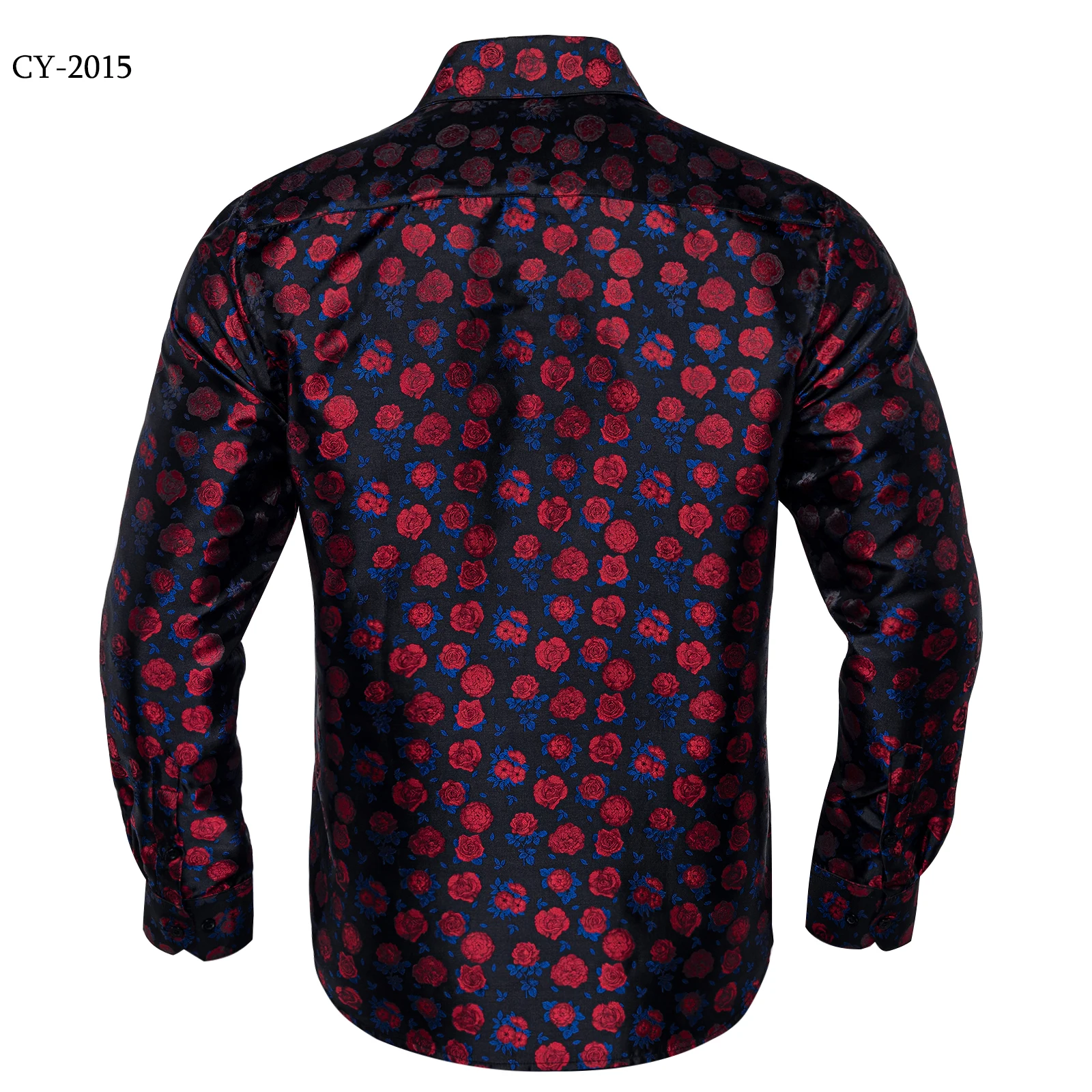 Men's Business Dress Shirts Black Gold Long Sleeve Formal Button-Down Collar Social Slim Fit Shirt Spring Man Casual Blouse