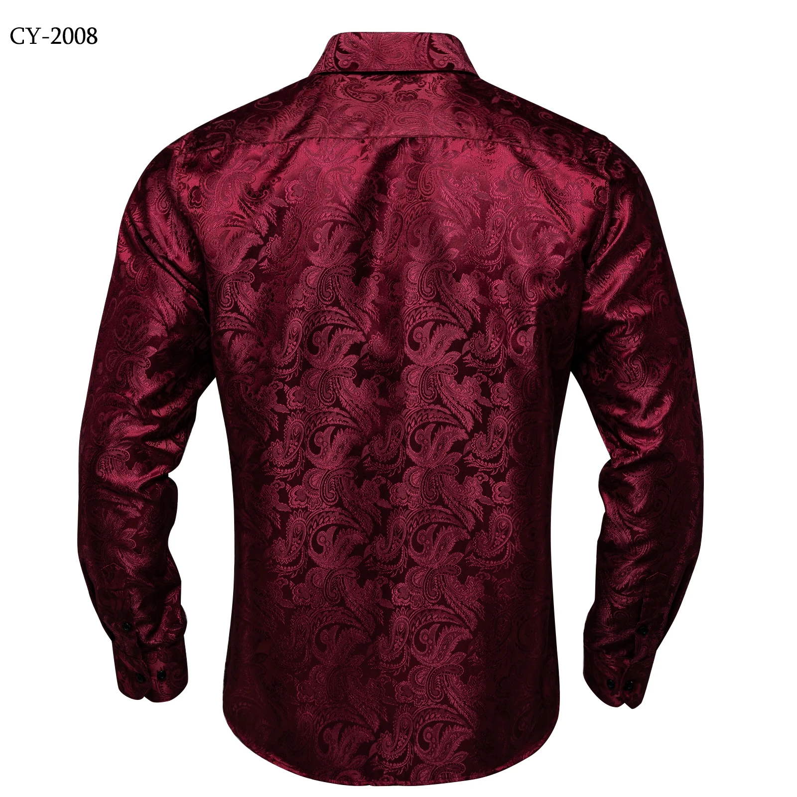 Men's Business Dress Shirts Black Gold Long Sleeve Formal Button-Down Collar Social Slim Fit Shirt Spring Man Casual Blouse