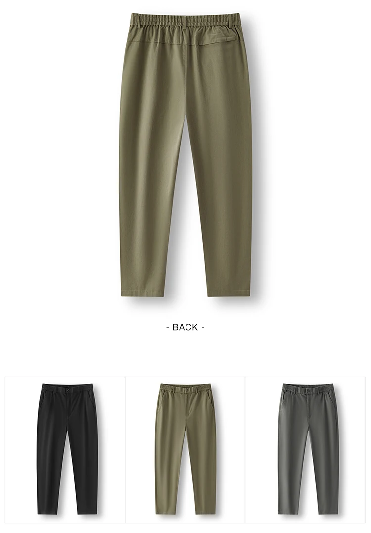 Semir Versatile Pants Men 2026 Spring Solid Color Tapered Casual Comfortable Daily Wear Stylish Long Trousers
