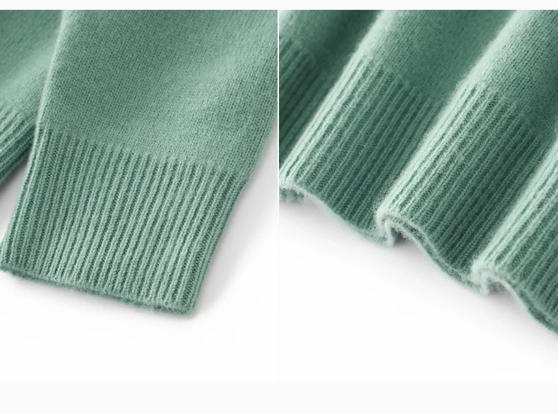 Men's 100% Pure Wool Cashmere Sweater O-Neck Pullover Knit Sweater Autumn and Winter New Long Sleeve High-End Jumpers Thick Tops