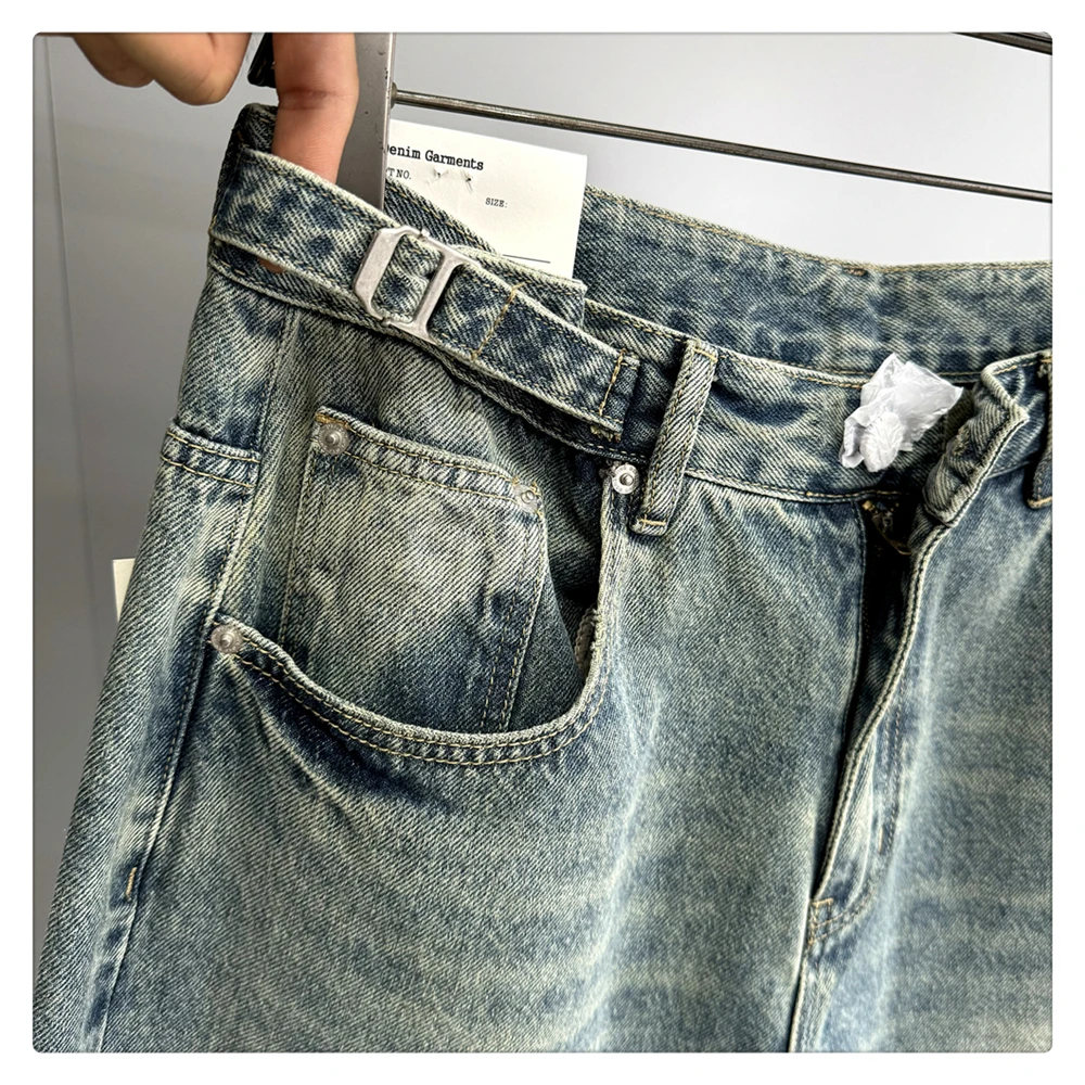 Japanese Vintage Distressed Baggy Jeans Men Clothing Harajuku Casual Denim Cargo Pants Korean Fashion Hip Hop Trousers Male
