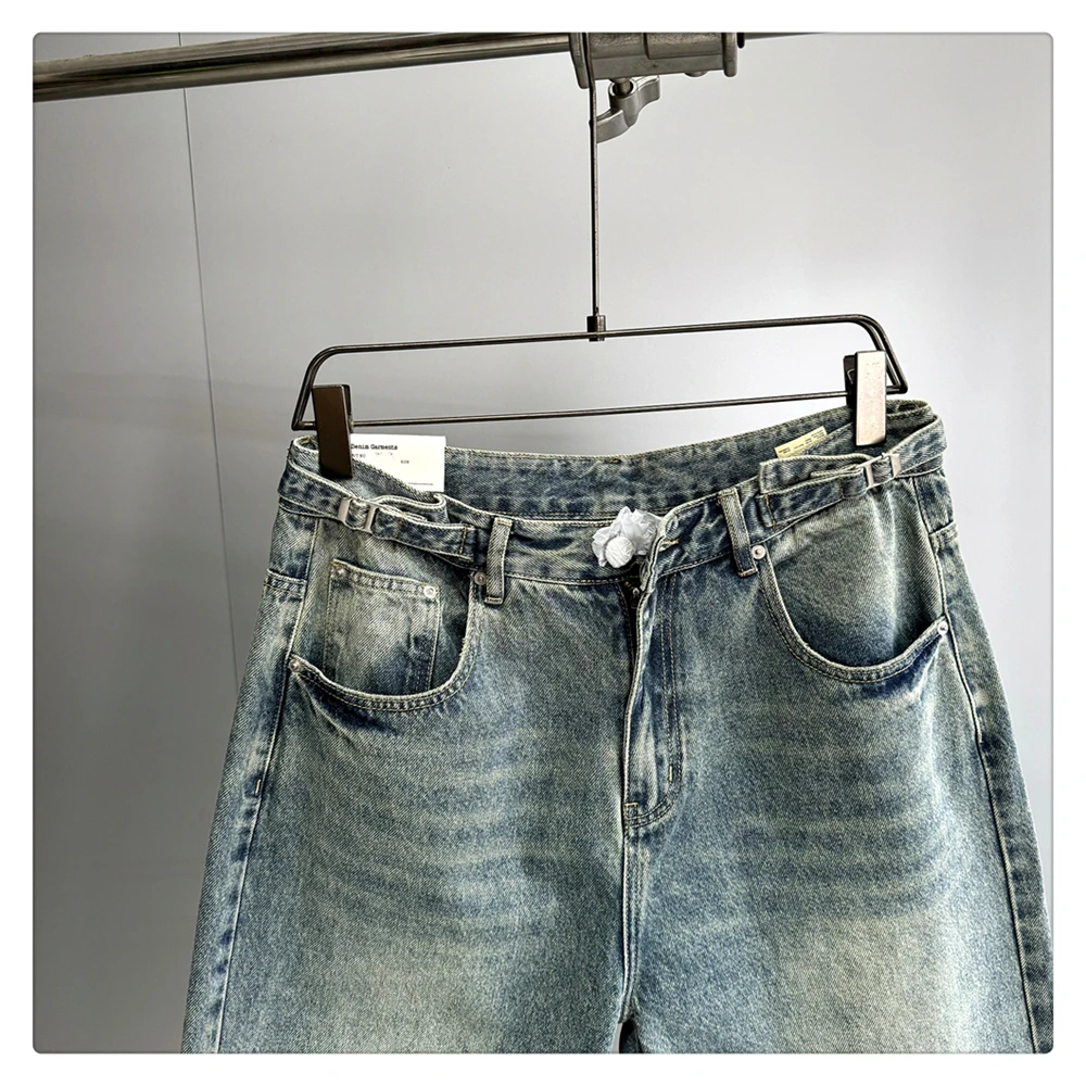 Japanese Vintage Distressed Baggy Jeans Men Clothing Harajuku Casual Denim Cargo Pants Korean Fashion Hip Hop Trousers Male