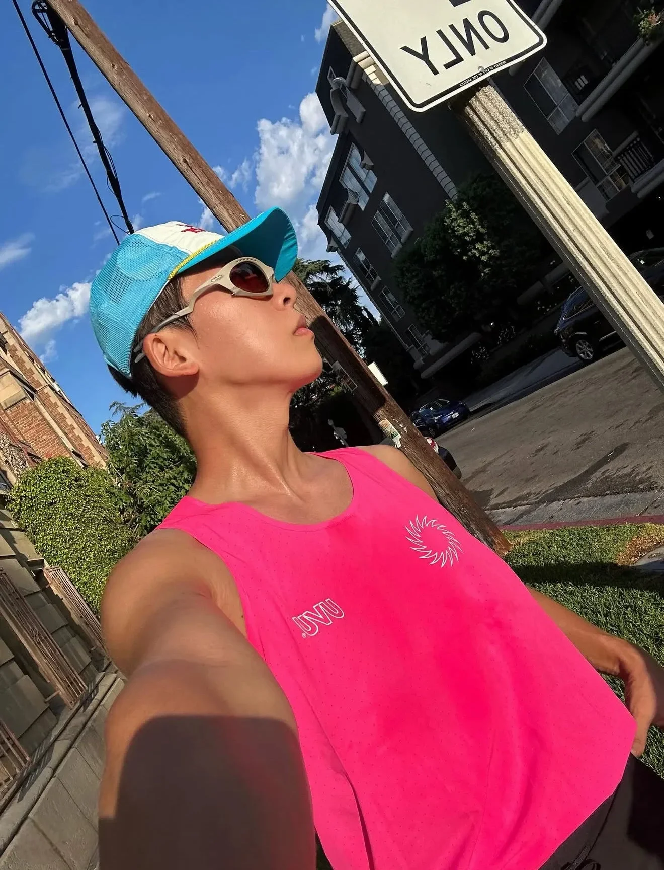 UVU printing sports fitness marathon racing mesh breathable quick-drying sleeveless vest