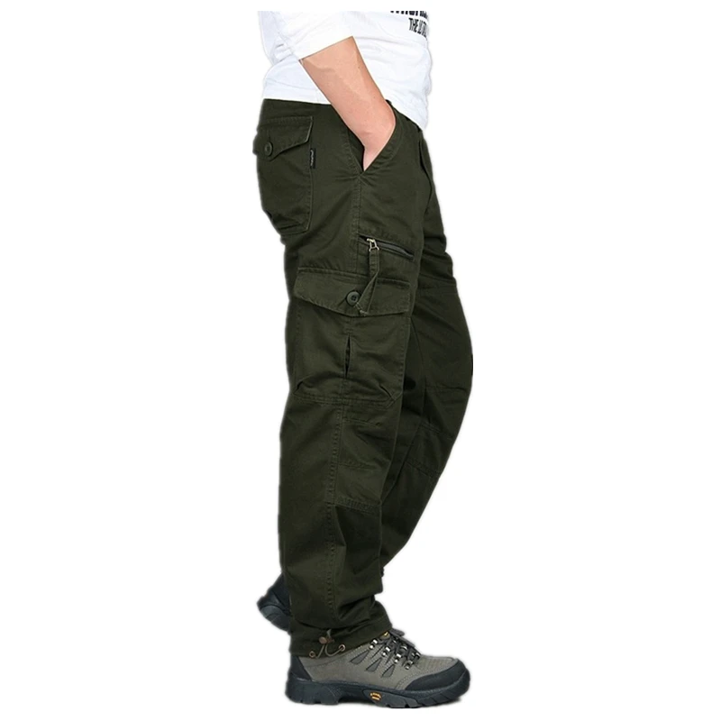 ICPANS Tactical Pants Men Military Army Black Cotton ix9 Zipper Streetwear Autumn Winter Cargo Pants Men military style Trousers