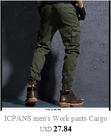 ICPANS Tactical Pants Men Military Army Black Cotton ix9 Zipper Streetwear Autumn Winter Cargo Pants Men military style Trousers