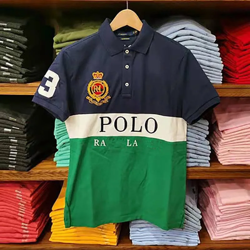 Classic Men Short Sleeve Polo Shirt 2026 New Golf Great Quality Oversize Men Button Collar T-shirt US Size Clothing Manufacturer