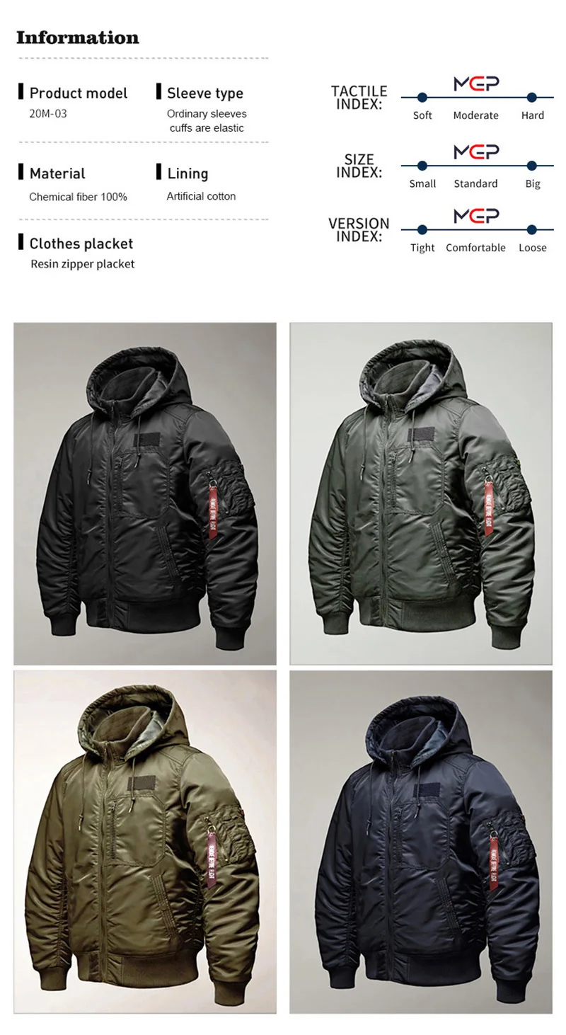 Men's winter jacket is very stylish waterproof and windproof, thickened with padded