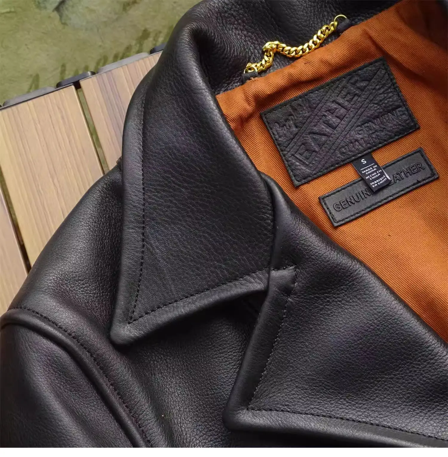 Black Winter Leather Jacket Men Sports Style Plus Size 5XL Genuine Natural Thick Cowhide Turn-Down Collar Mounted Police Coat
