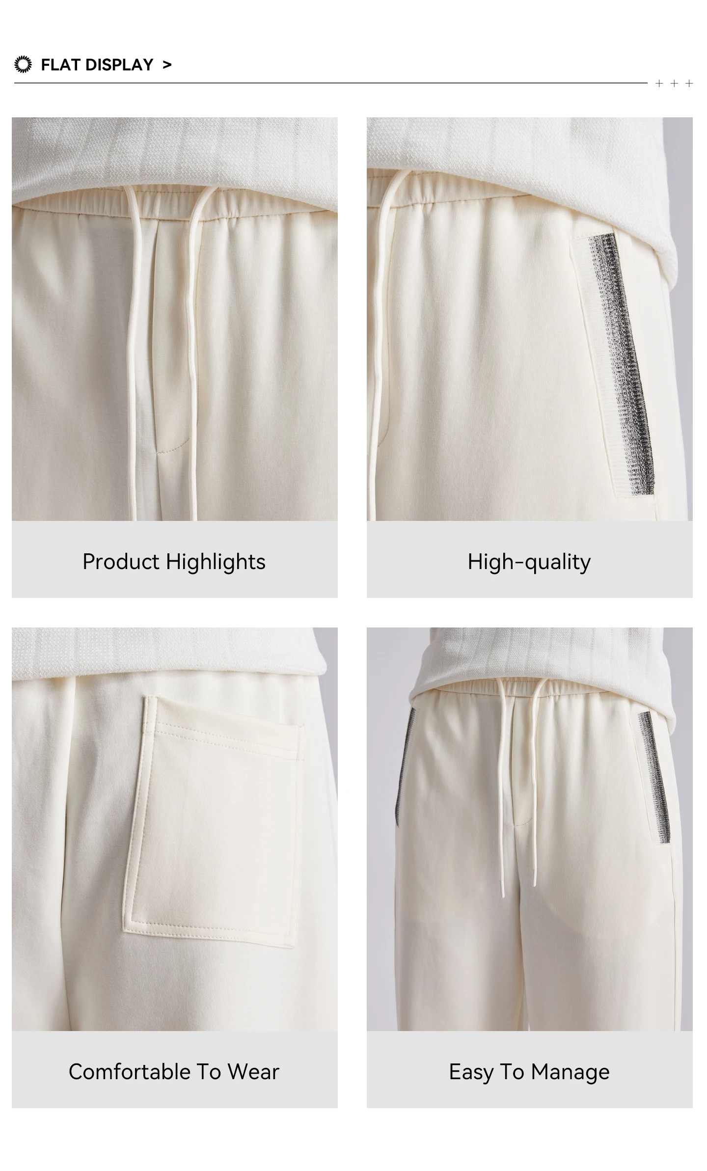 Men 260GSM Mamba Cotton Jogger Pants Summer Color Block Elastic Waist Japanese Style Loose Wide Leg Soft Casual Sports Trousers