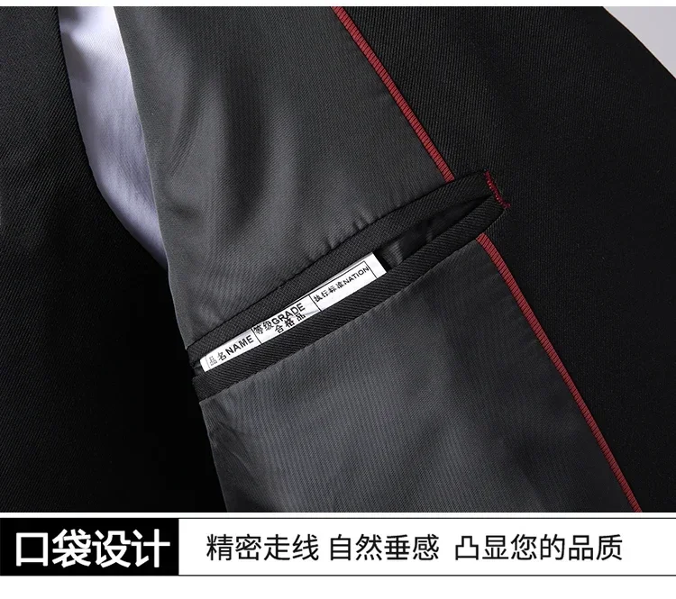 The New Store Offers Discounted Prices  Casual Formal Business Men's Fashionable Gentleman Solid Color All-season Fitted Suit