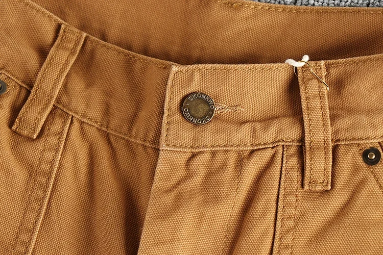 May Khaki Heavy Chunky Overalls Dyed Blue Striped Straight Trousers Men's Reproduction Trend Primary Color Pants