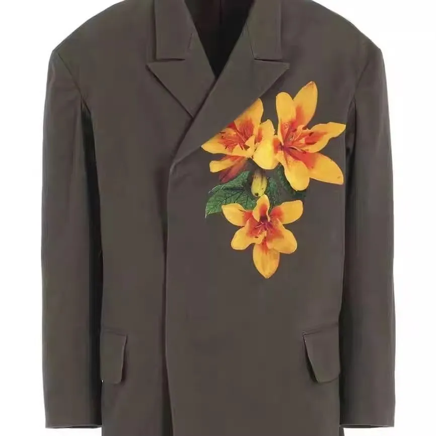 FANDISHI Men's Casual Printed Suiting Fabric Soft Comfortable Lightweight Ideal for Business Casual Occasions