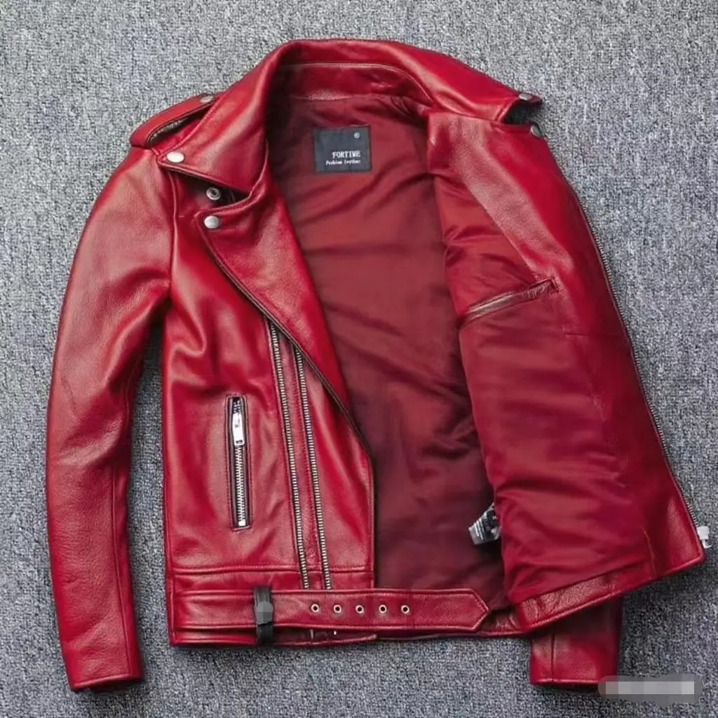 Winter and Autumn Men's Oversized Button-down PU Leather Coat with Multiple Zippers Polo Jacket, with Many Zippers Mens Jacket