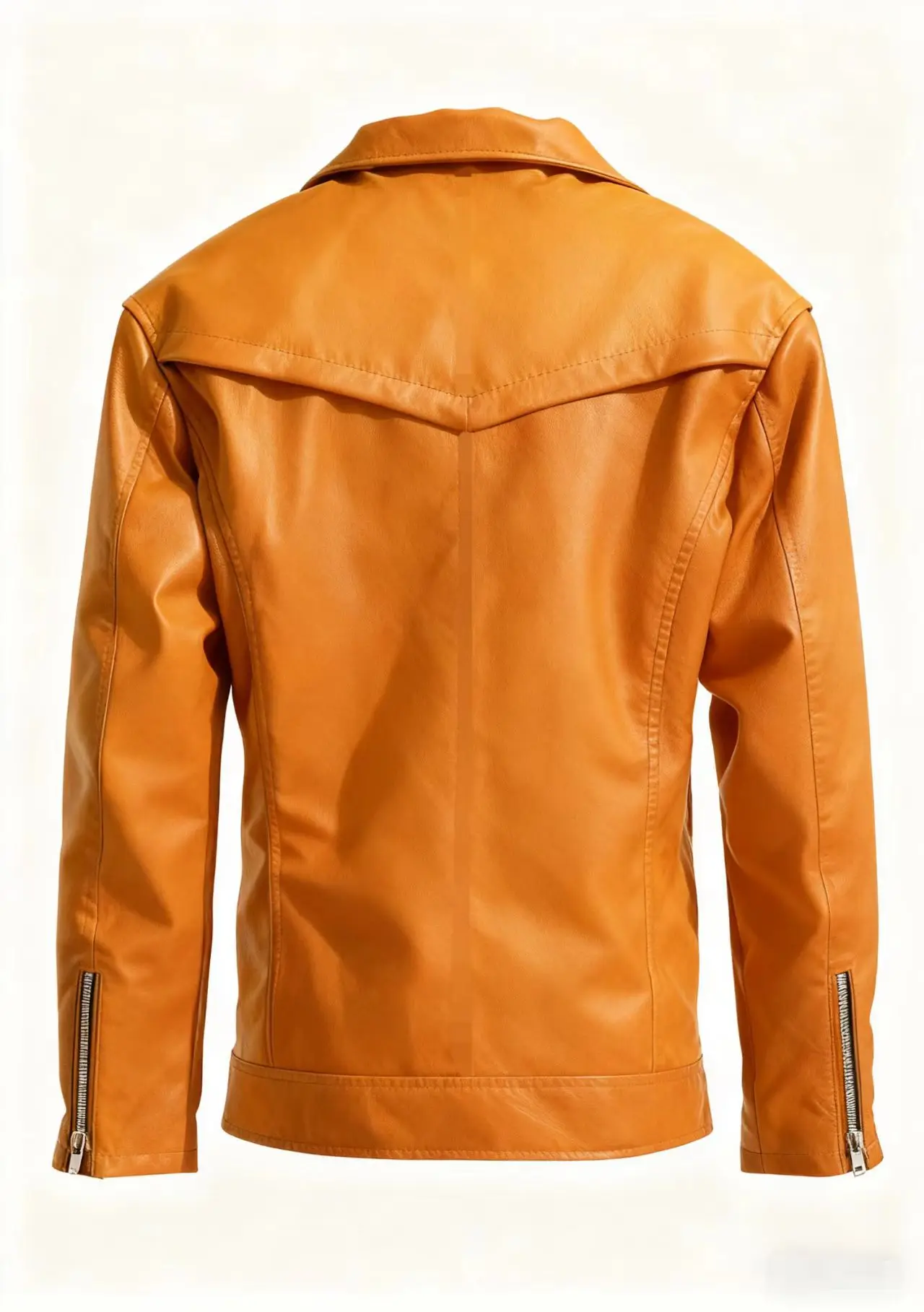 Winter and Autumn Men's Oversized Button-down PU Leather Coat with Multiple Zippers Polo Jacket, with Many Zippers Mens Jacket