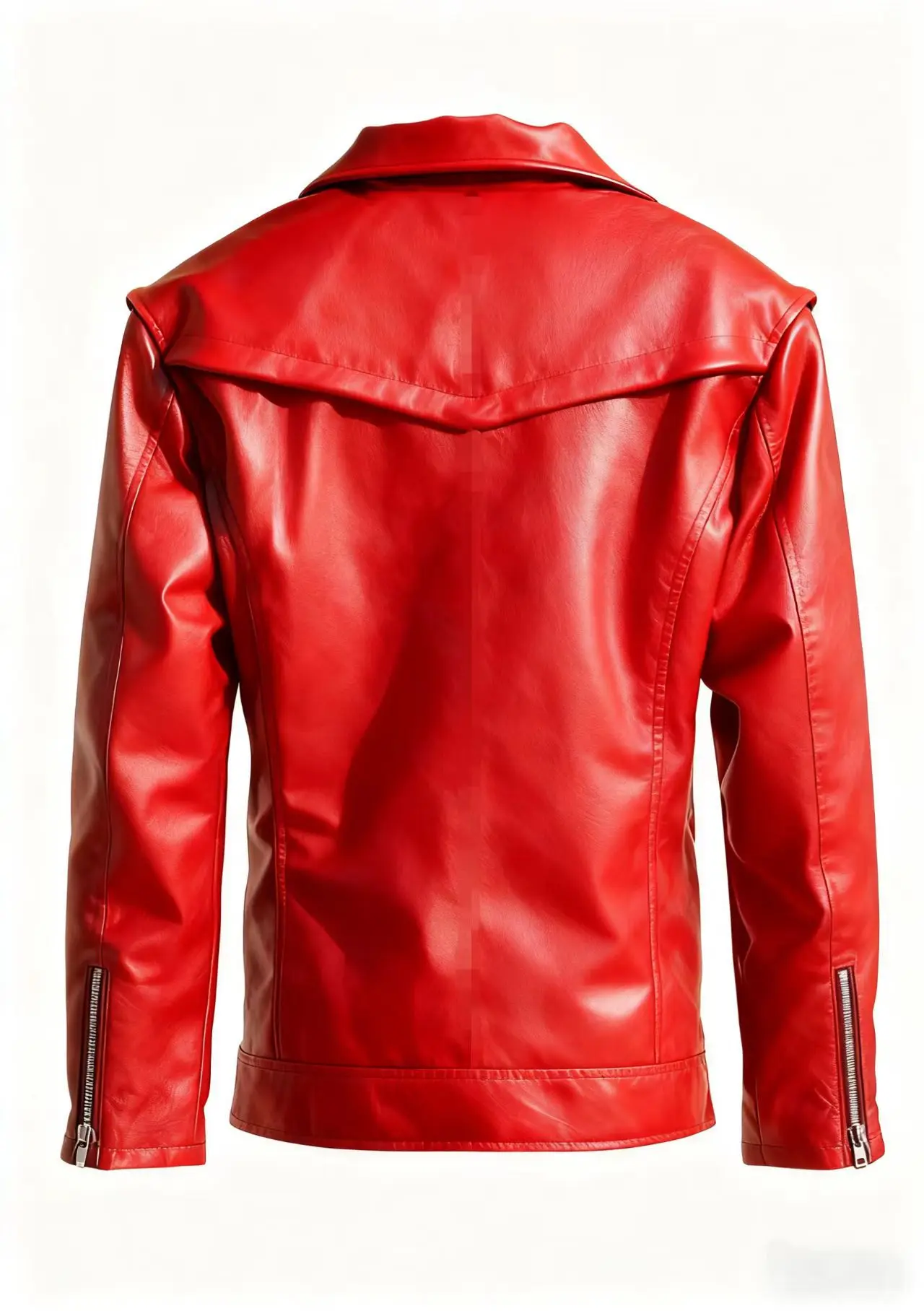 Winter and Autumn Men's Oversized Button-down PU Leather Coat with Multiple Zippers Polo Jacket, with Many Zippers Mens Jacket