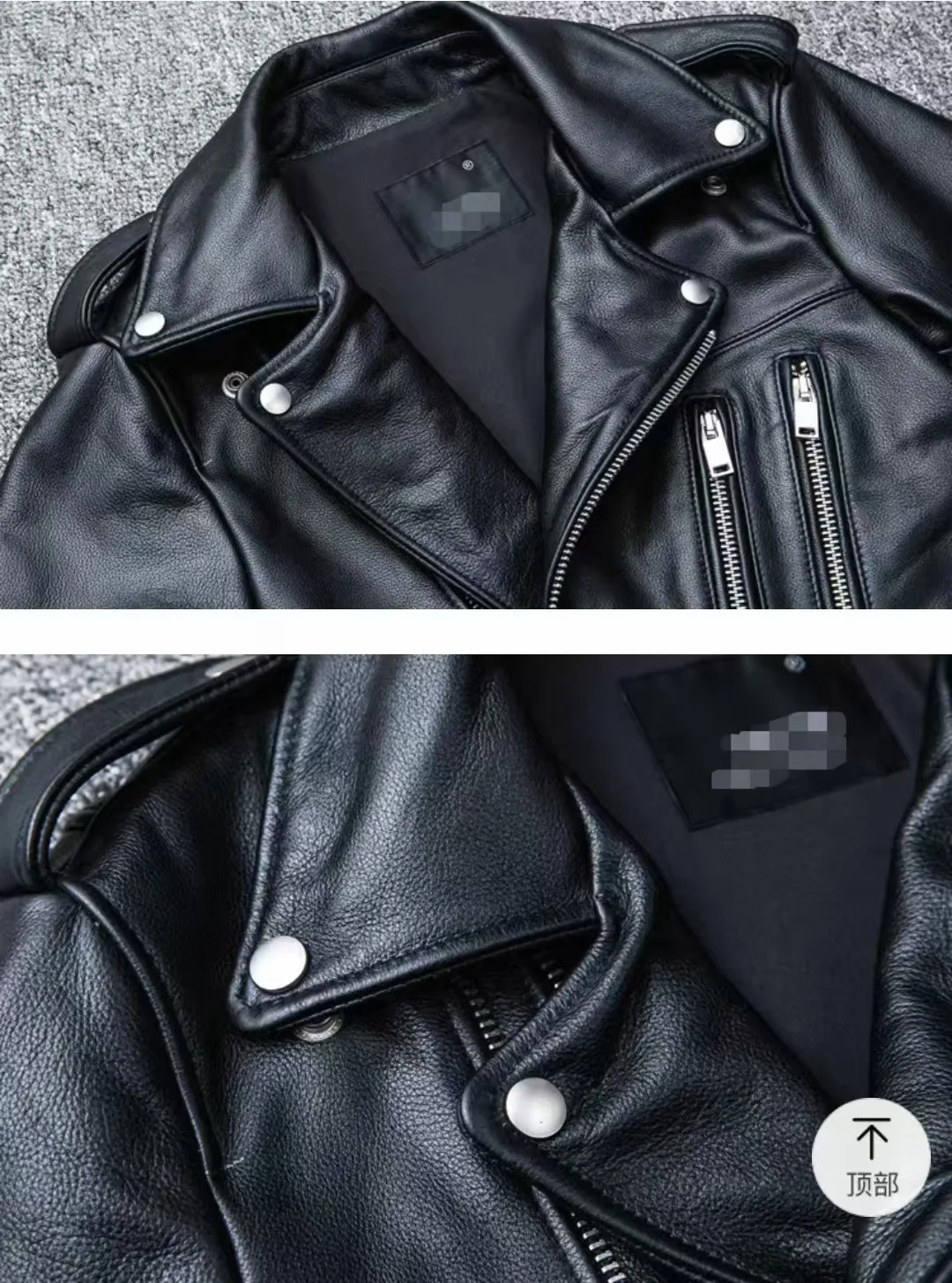 Winter and Autumn Men's Oversized Button-down PU Leather Coat with Multiple Zippers Polo Jacket, with Many Zippers Mens Jacket