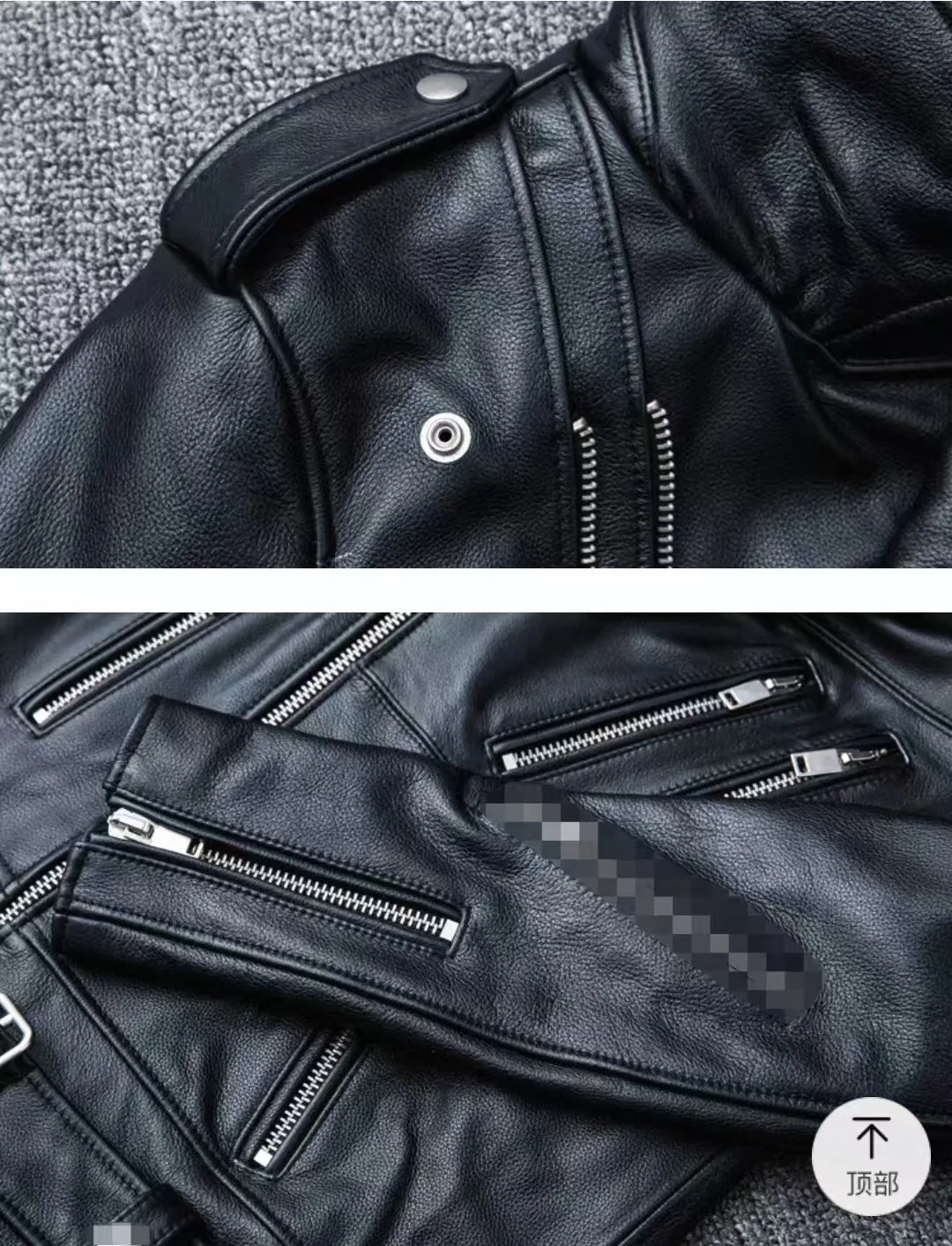 Winter and Autumn Men's Oversized Button-down PU Leather Coat with Multiple Zippers Polo Jacket, with Many Zippers Mens Jacket