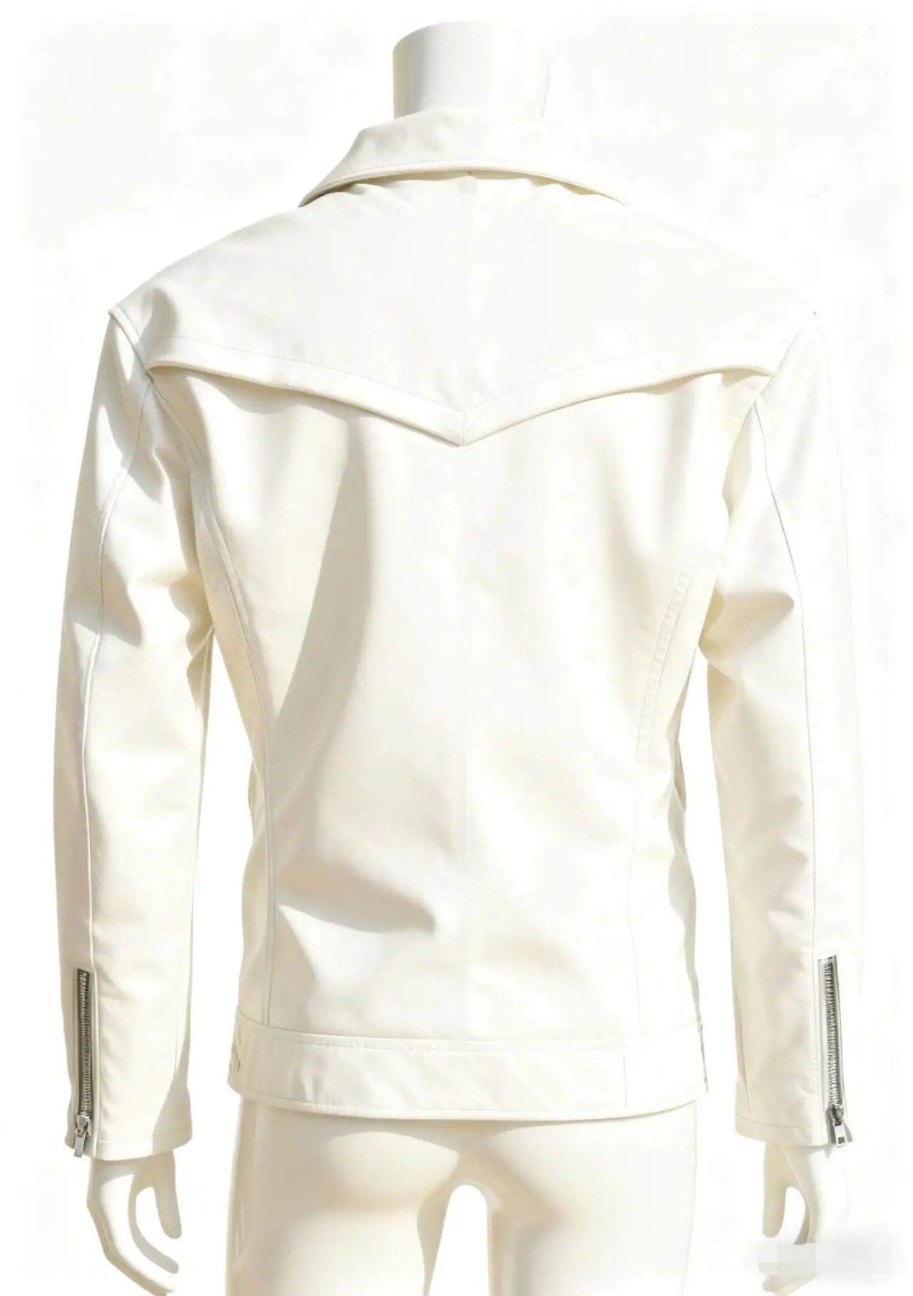 Winter and Autumn Men's Oversized Button-down PU Leather Coat with Multiple Zippers Polo Jacket, with Many Zippers Mens Jacket