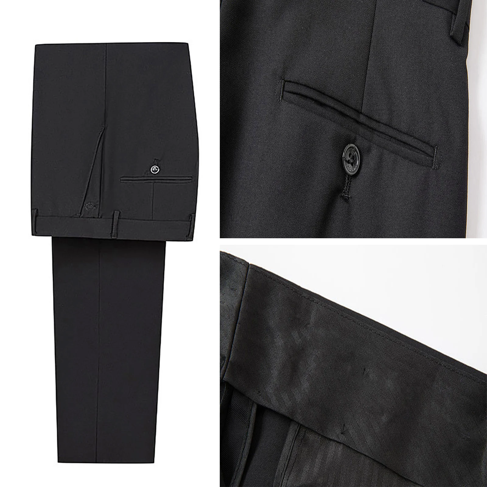 Embroidered Men Suit 3 Pieces Printed Striped With Lapel For Wedding Banquet Work Business Tuxedo Set Jacket Vest With Pants