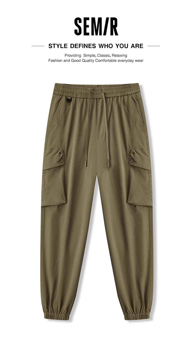 Semir Jogger Pants Men Loose Fit Cargo Style Long Trousers 2025 New Winter Trendy Streetwear