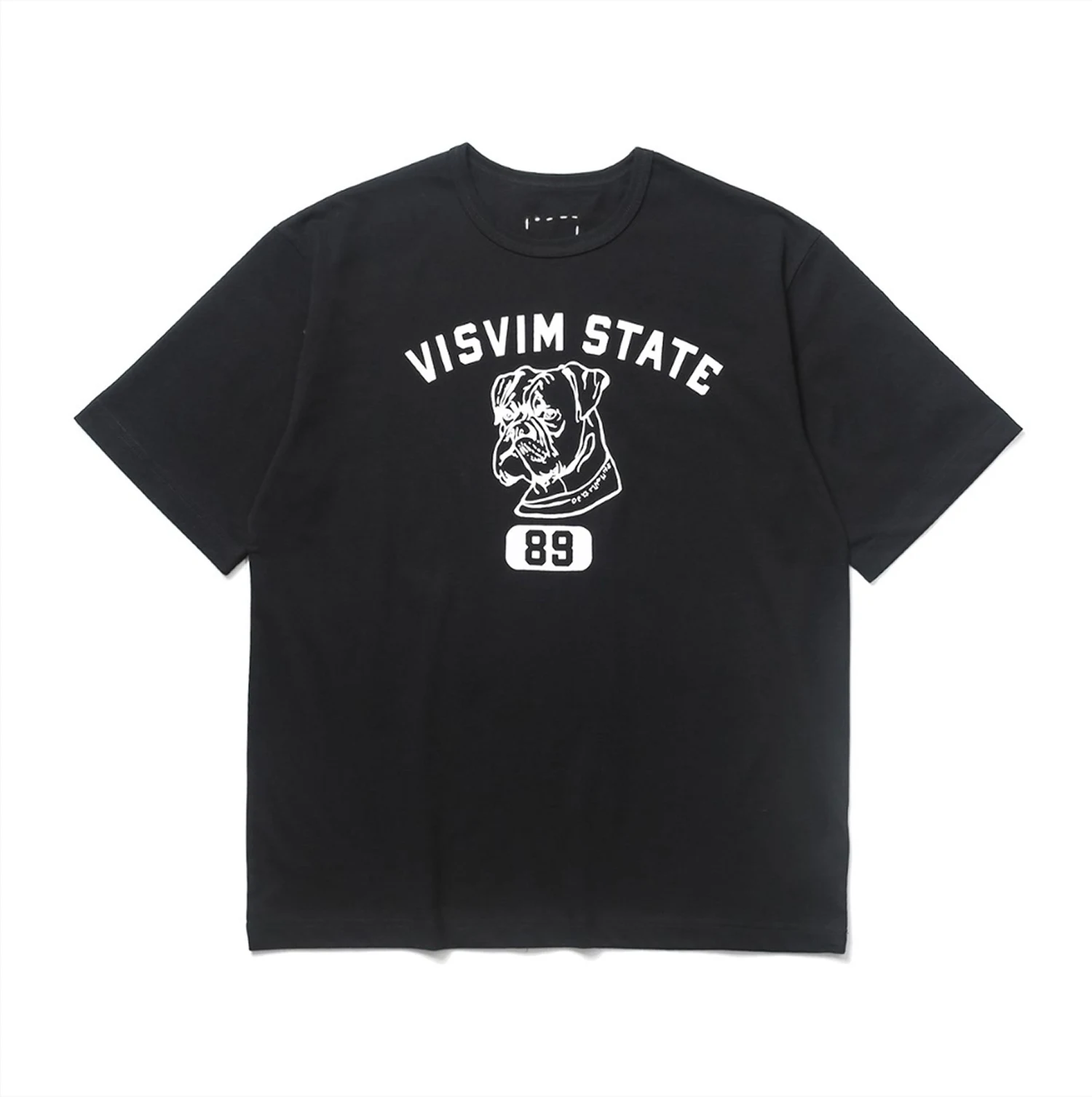 VISVIM Dog Digit 89 Print T Shirt Collar Stitch Box Label Tee Men Women High Quality Loose Short Sleeve Office Commuter Tops Tee