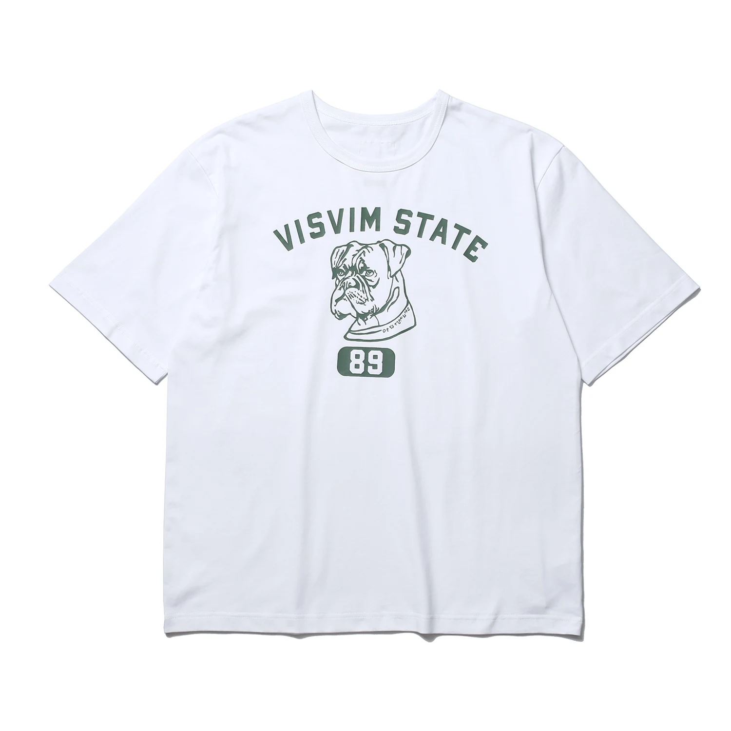 VISVIM Dog Digit 89 Print T Shirt Collar Stitch Box Label Tee Men Women High Quality Loose Short Sleeve Office Commuter Tops Tee
