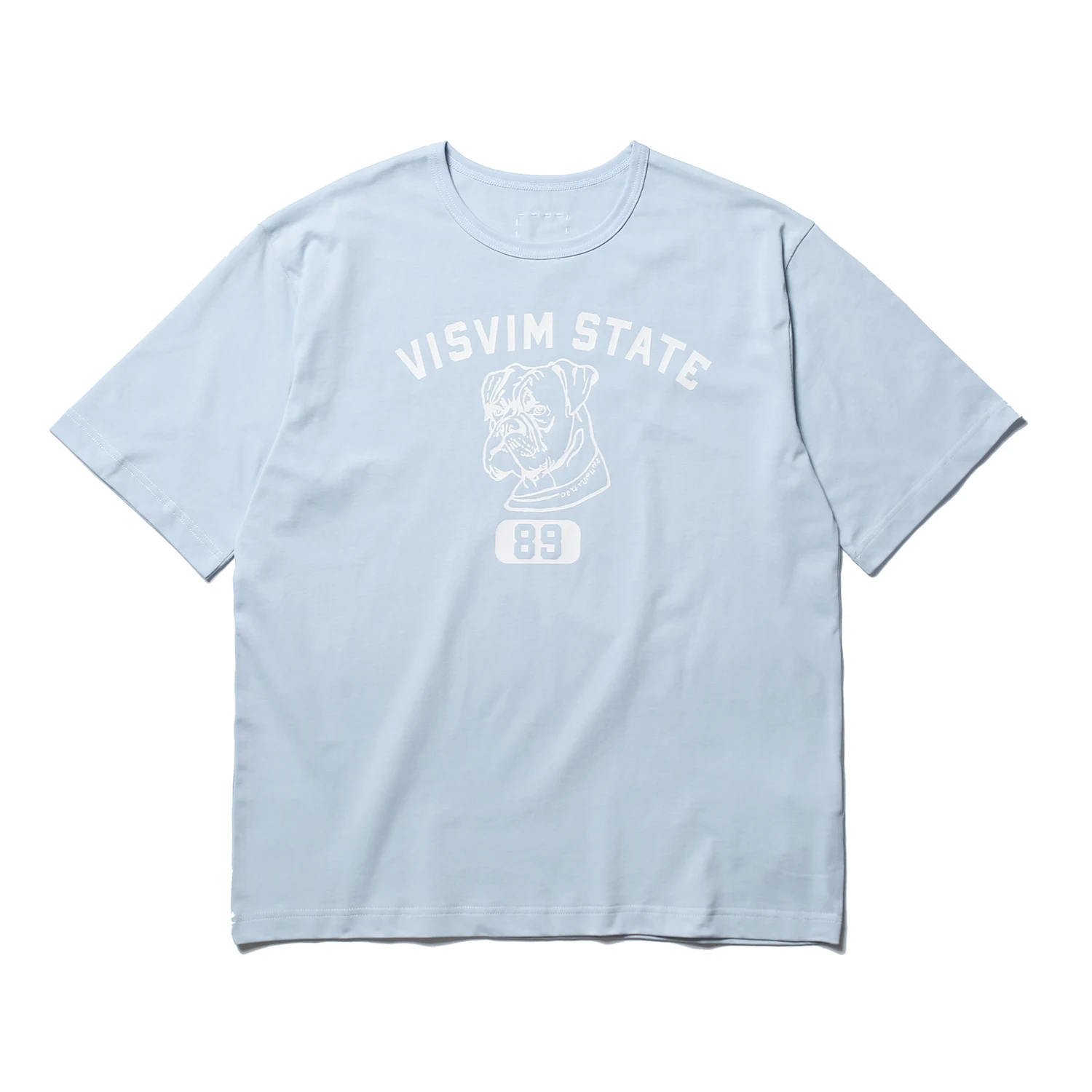 VISVIM Dog Digit 89 Print T Shirt Collar Stitch Box Label Tee Men Women High Quality Loose Short Sleeve Office Commuter Tops Tee