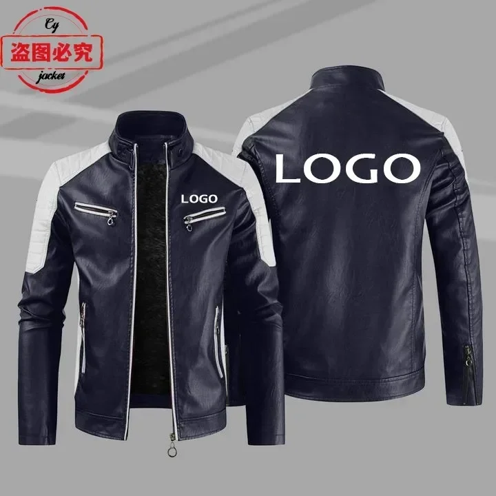 CAN-AM motorcycle LOGO retro washed pu leather jacket windproof autumn and winter men's cycling spring and autumn leather jacket