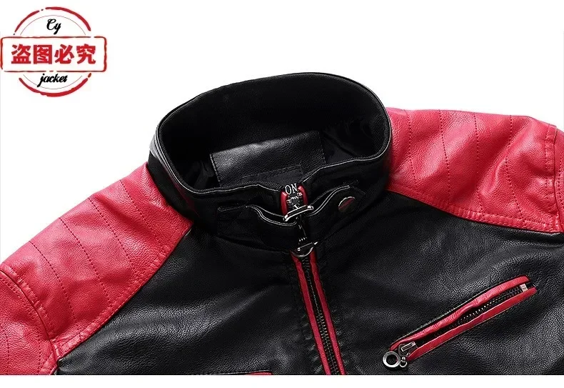 CAN-AM motorcycle LOGO retro washed pu leather jacket windproof autumn and winter men's cycling spring and autumn leather jacket