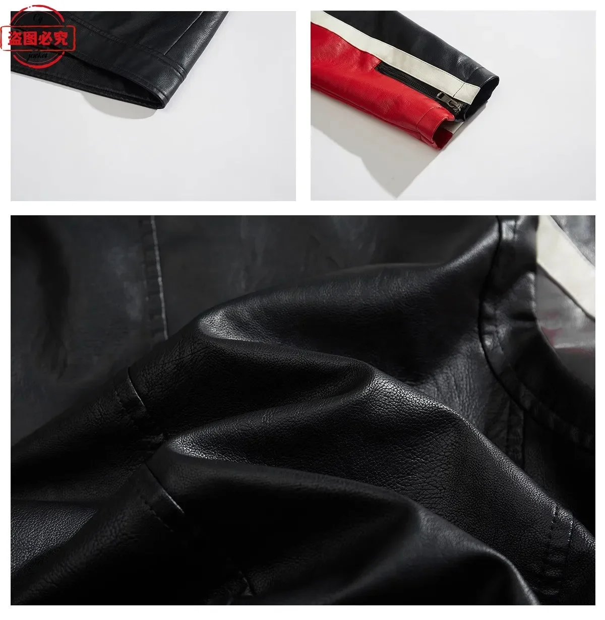 MV Agusta Motorcycle Logo Printed Retro Washed PU Leather Jacket Spring and Autumn Windproof Men's Jacket Cycling Clothing