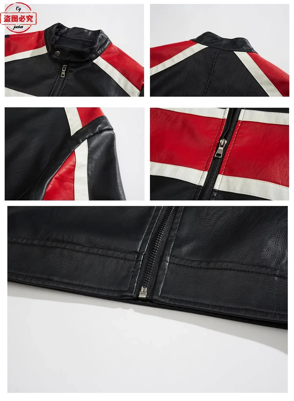 MV Agusta Motorcycle Logo Printed Retro Washed PU Leather Jacket Spring and Autumn Windproof Men's Jacket Cycling Clothing