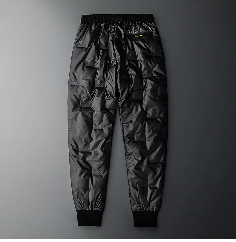 Winter Warm Thickened White Duck Pants Men'S Korean Youth Outdoor Bright Face Wind Proof And Waterproof Down Trousers