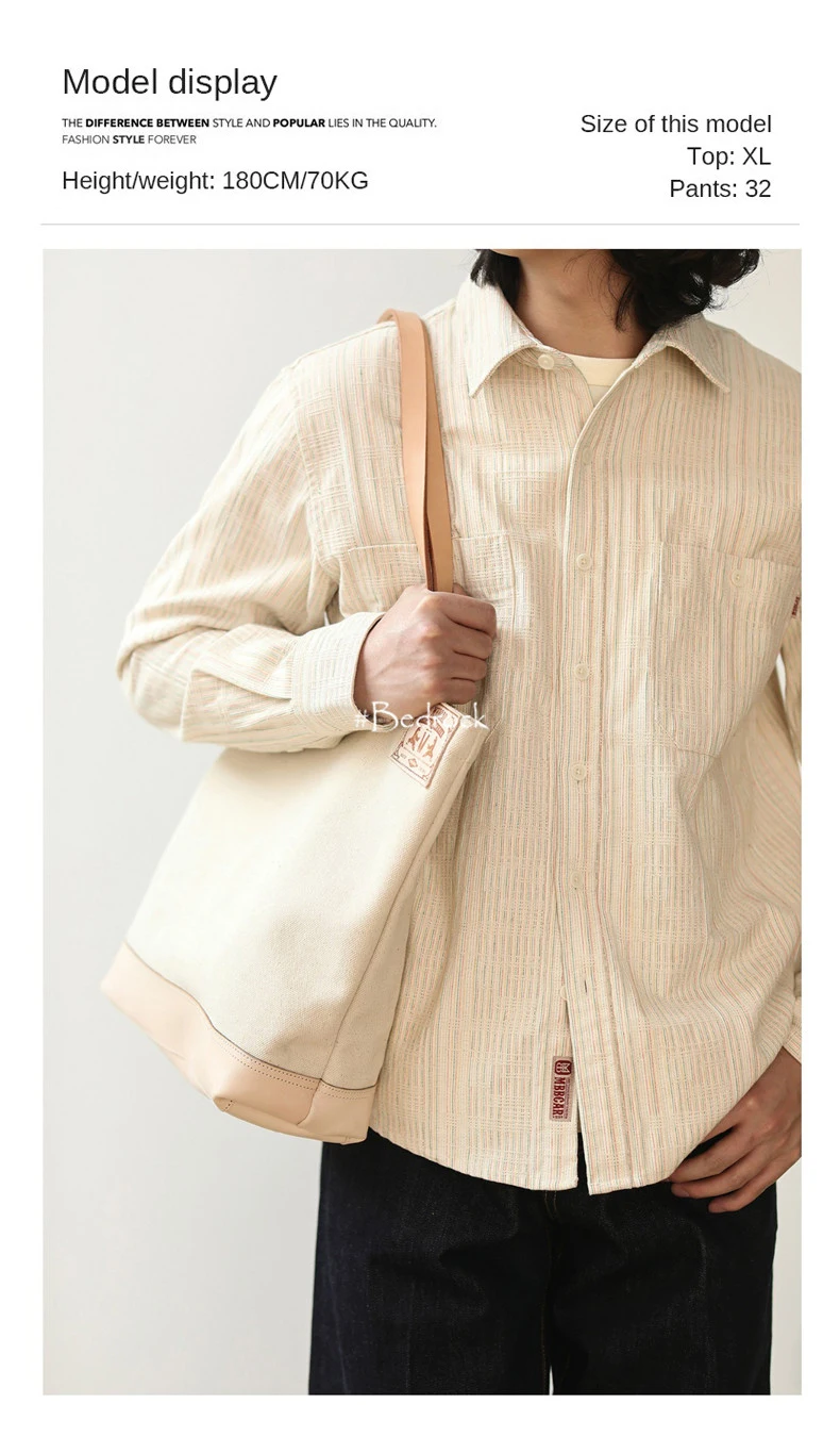 MBBCAR American style vintage 100% cotton beige shirts for men 4 yarn-dyed simple one wash casual Men's shirts and blouses 9236