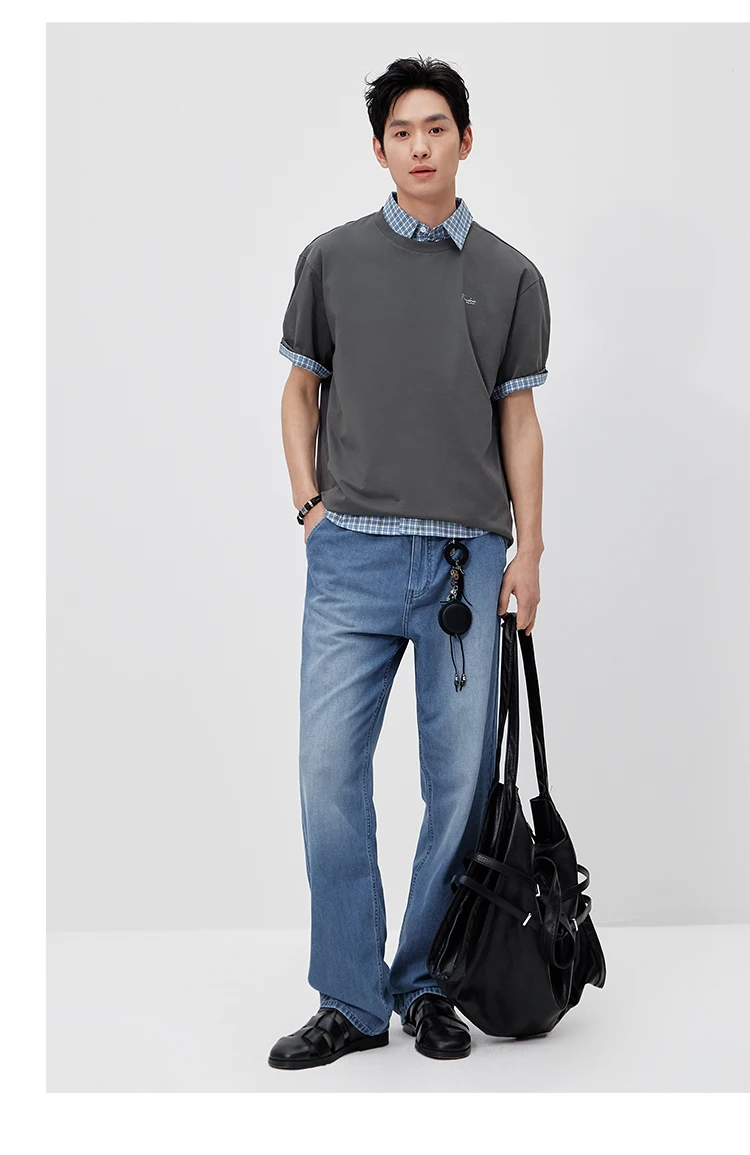 Semir Men Jeans Cooling 2026 Washed Straight Urban Casual Everyday Style Soft Comfortable Daily Wear Trendy Versatile Minimal