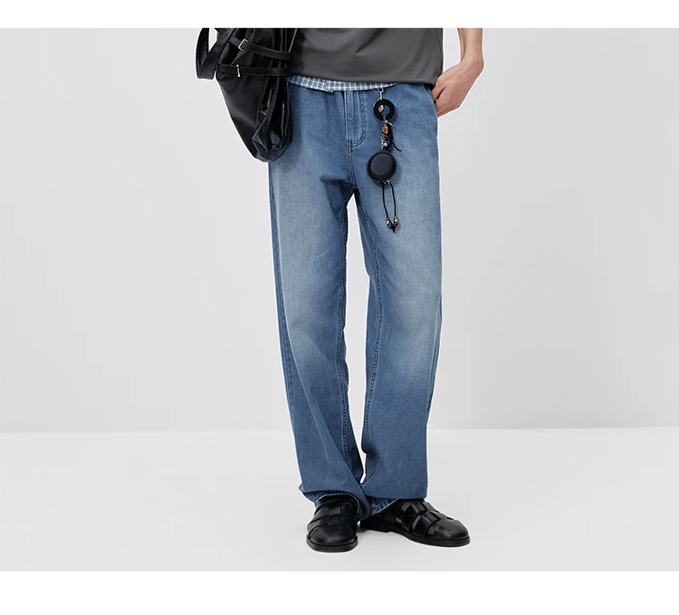Semir Men Jeans Cooling 2026 Washed Straight Urban Casual Everyday Style Soft Comfortable Daily Wear Trendy Versatile Minimal