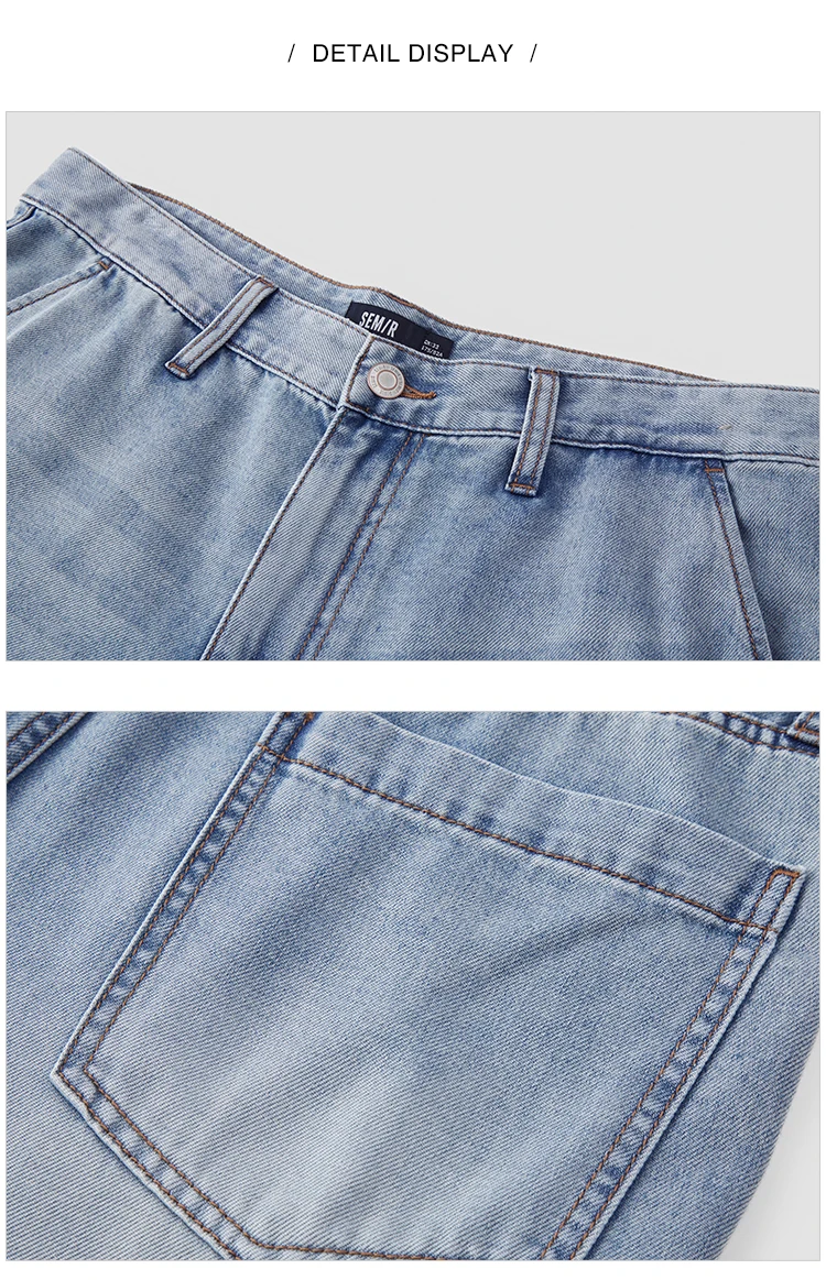 Semir Men Jeans Cooling 2026 Washed Straight Urban Casual Everyday Style Soft Comfortable Daily Wear Trendy Versatile Minimal